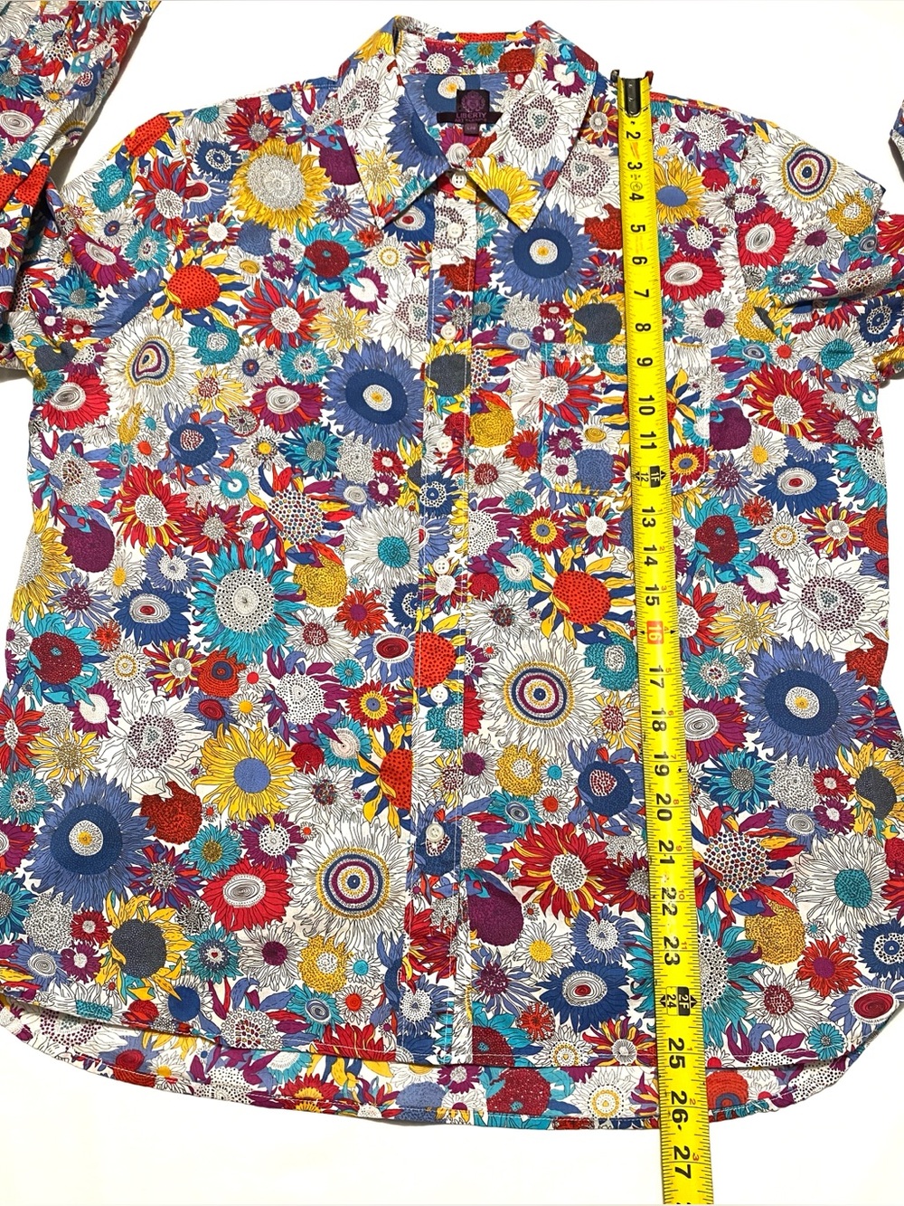 Liberty Art Fabrics Susanna Floral 100% Cotton Button Shirt Size L Wearable Art - Picture 13 of 16
